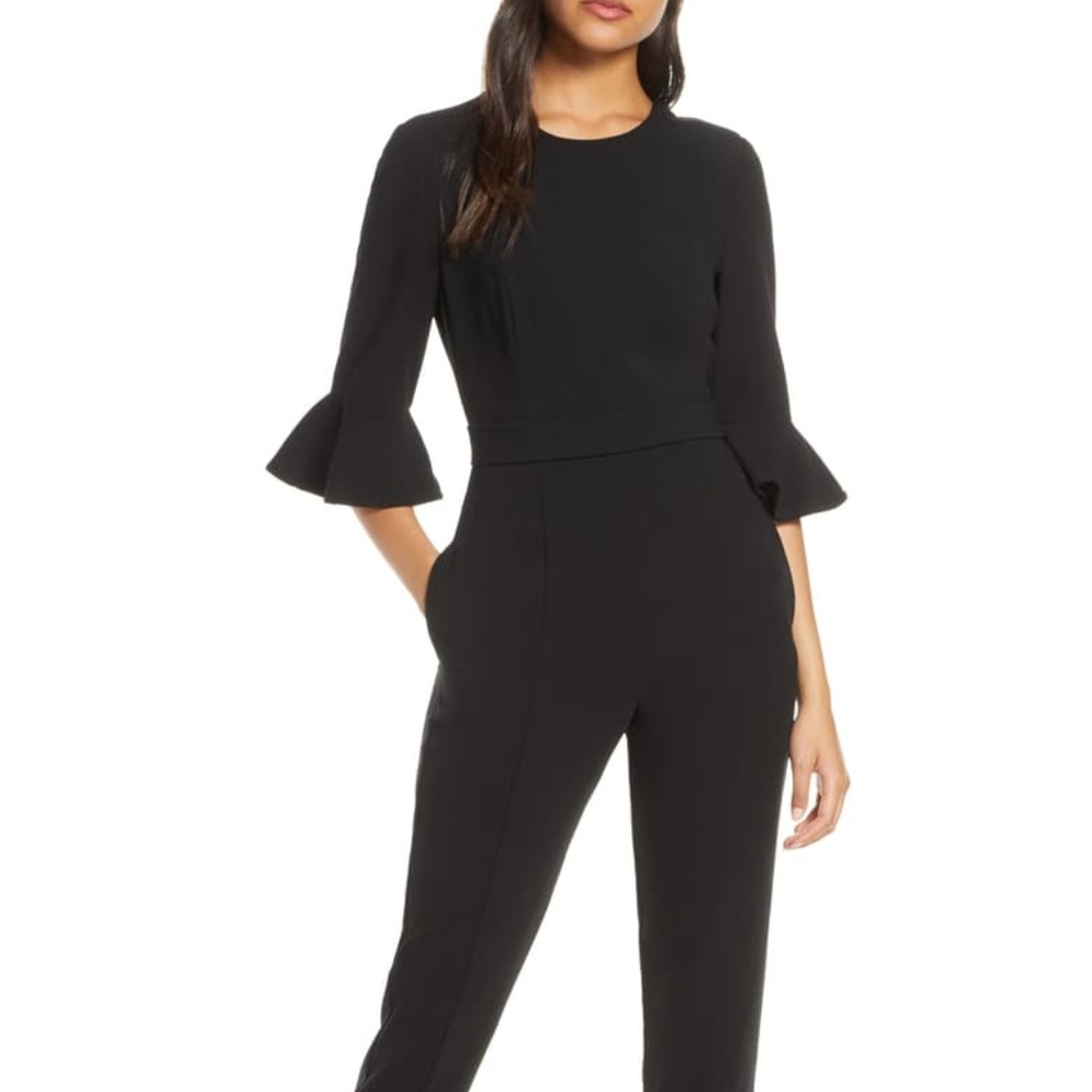 Black Halo Brooklyn Jumpsuit BLACK size 8